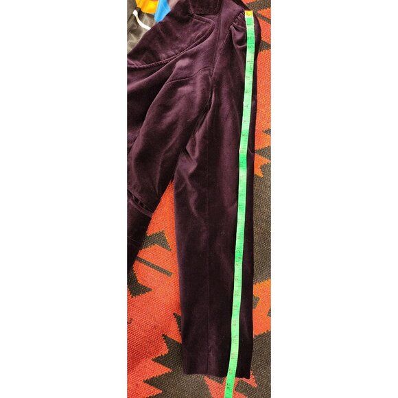 NEW Vintage Forever Velvet Blazer Purple, Gold Buttons Large - Picture 6 of 16